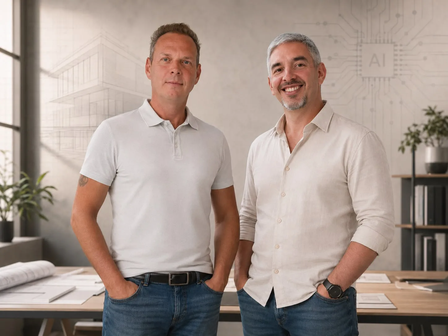 Günther and Gerald — the founders of KI-Architekturen